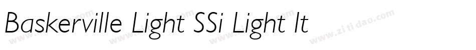 Baskerville Light SSi Light Italic字体转换